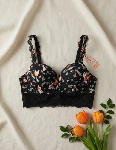 Bustier Promise corse floreado con encaje