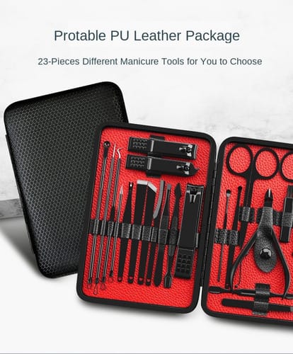 Set de Manicura 23 Piezas Negro