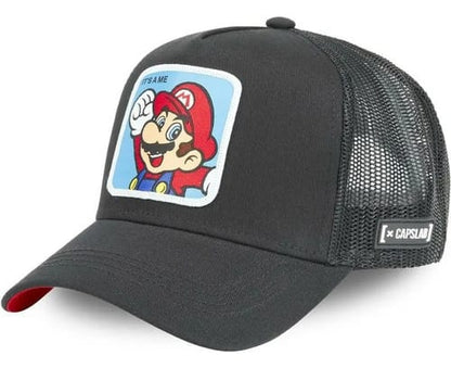 Gorra visera con parche Mario