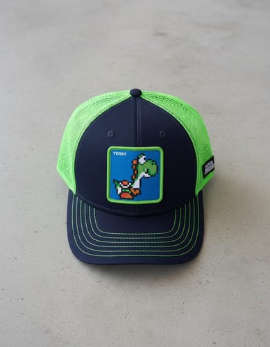 Gorra visera con parche Yoshi - Negro
