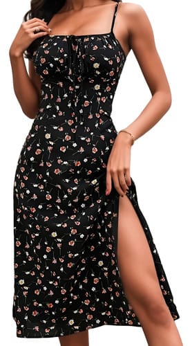 Vestido solera al cuerpo floreado