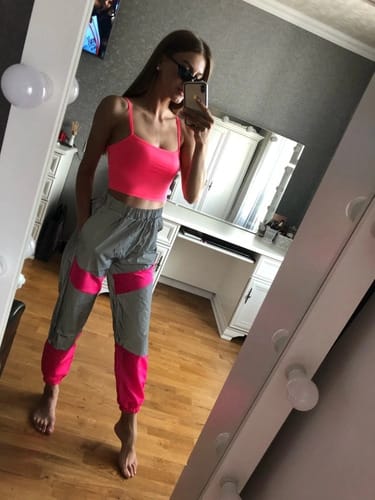 Pantalon Nylon dama deportivo reflector