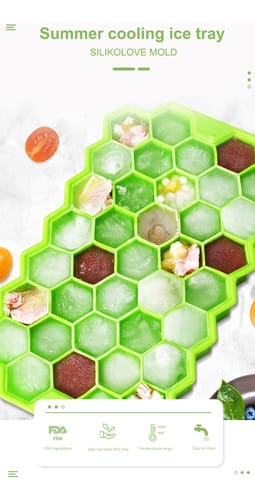 Cubetera hexagonal con tapa