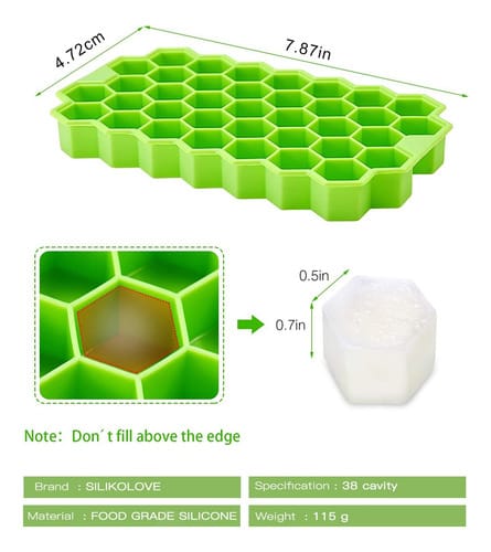 Cubetera hexagonal con tapa