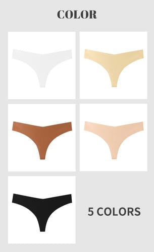 Tanga dama sin costura lisa free set x 3