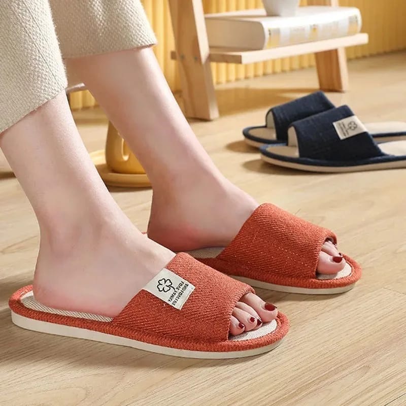 Pantuflas transpirables algodón y lino