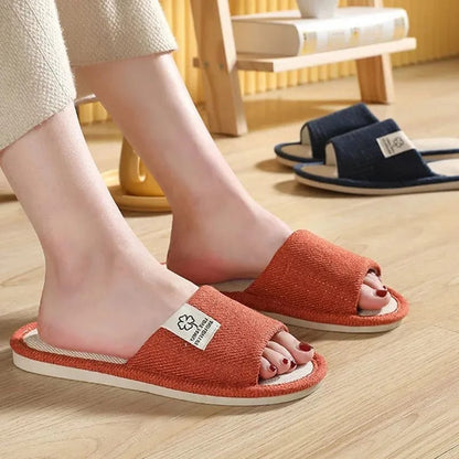 Pantuflas transpirables algodón y lino