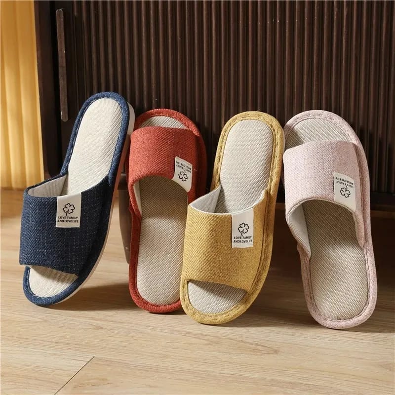 Pantuflas transpirables algodón y lino
