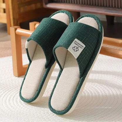 Pantuflas transpirables algodón y lino