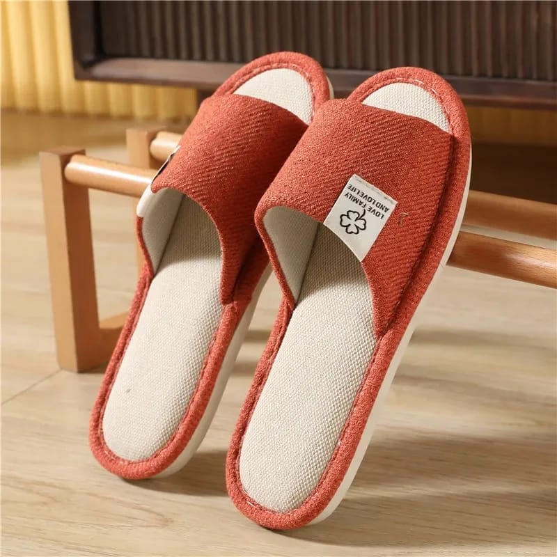 Pantuflas transpirables algodón y lino