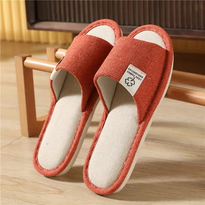 Pantuflas transpirables algodón y lino