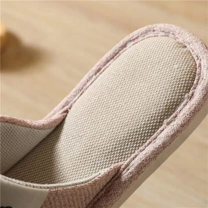 Pantuflas transpirables algodón y lino