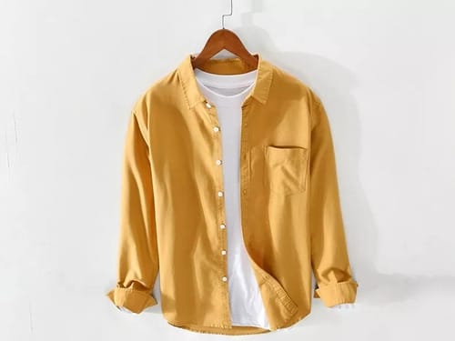 Camisa hombre con cuello lisa