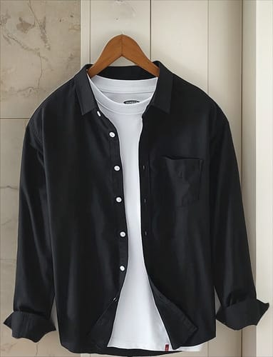 Camisa hombre con cuello lisa