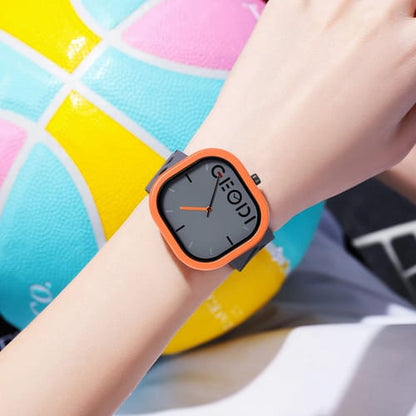 Reloj Sanda deportivo correa de goma Azul y rojo