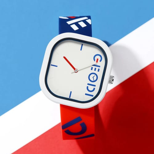 Reloj Sanda deportivo correa de goma Azul y rojo