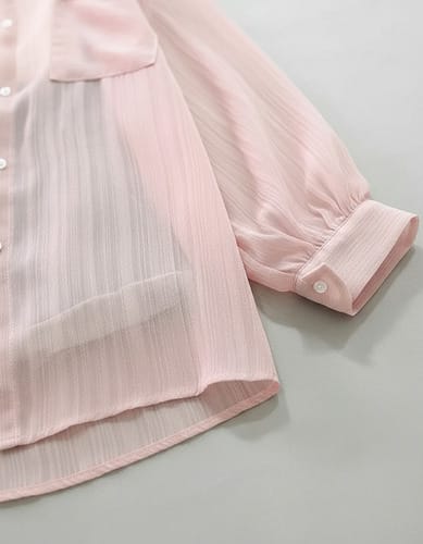 Camisa dama de shiffon suelta