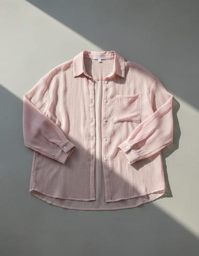 Camisa dama de shiffon suelta