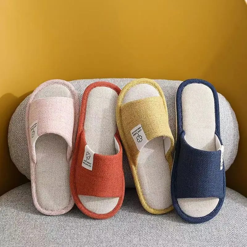 Pantuflas transpirables algodón y lino