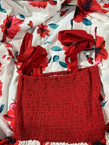 Maxivestido top crepe floreado