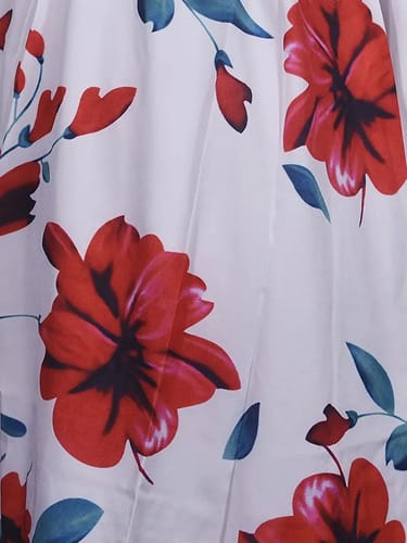 Maxivestido top crepe floreado