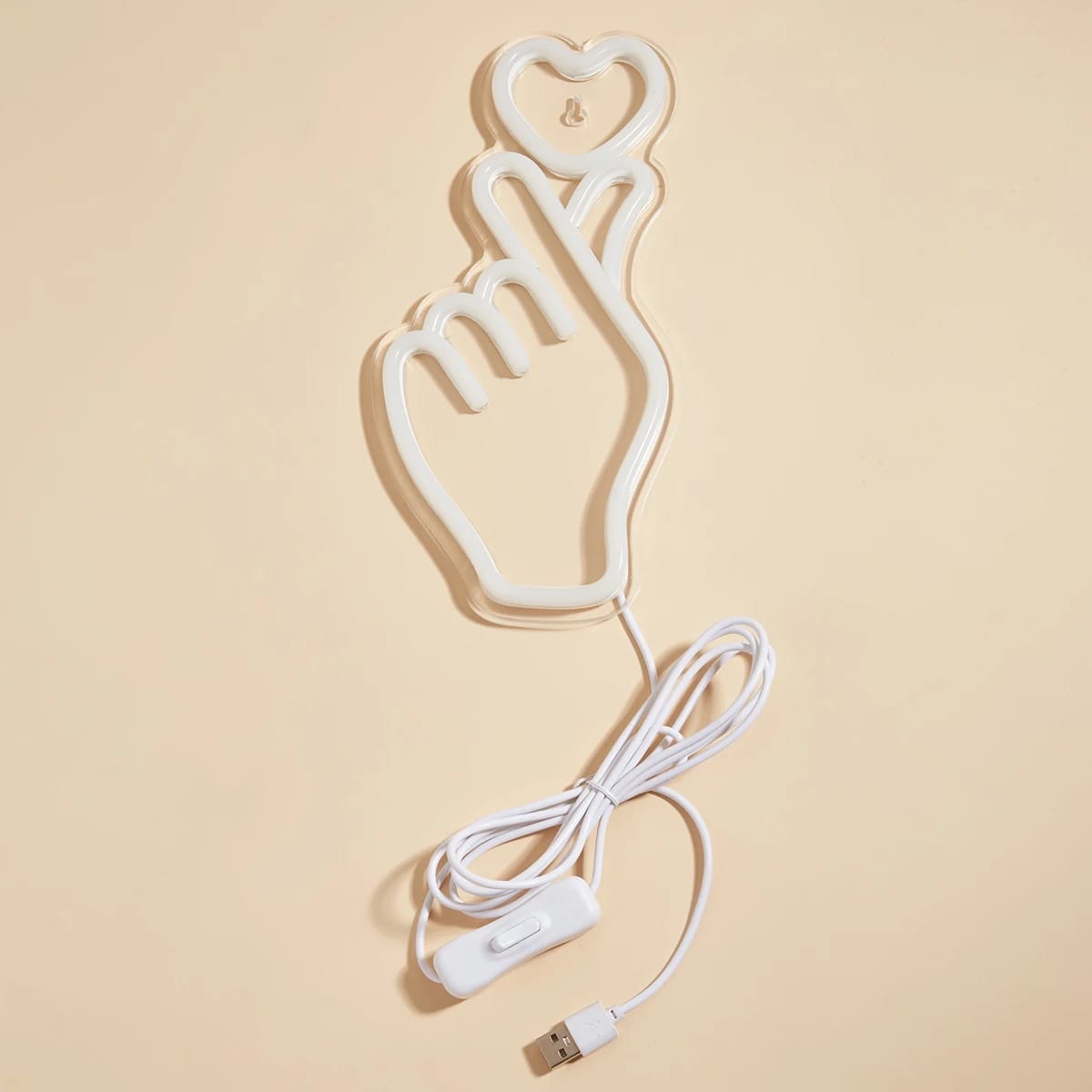 Luces Led Diseño dedos corazon 