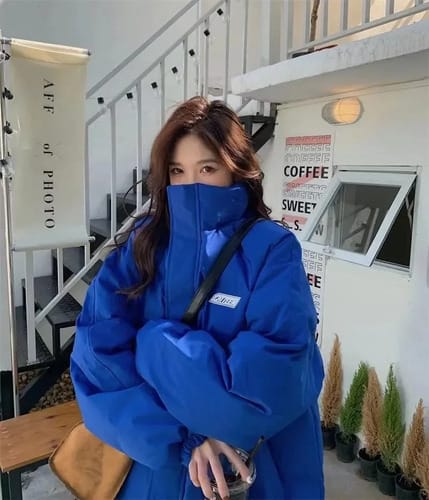 Campera dama  acolchada con cuello alto