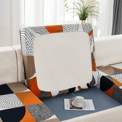 Funda de almohadones diseño circulos naranja