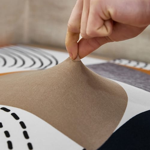 Funda de almohadones diseño circulos naranja