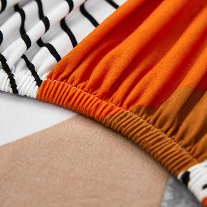 Funda de almohadones diseño circulos naranja