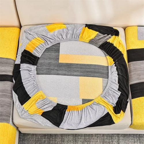 Funda de almohadones diseño circulos naranja