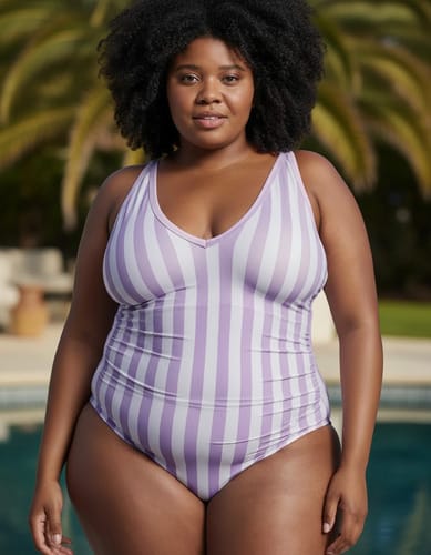 Bikini dama TG entero Kona sol rayas