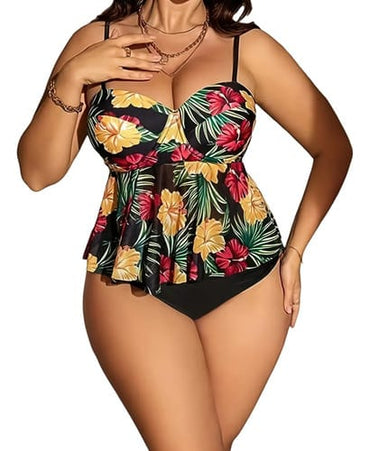 Bikini TA floreado top con gasa