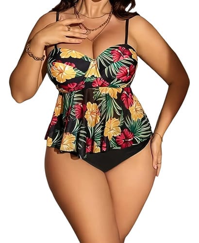 Bikini TA floreado top con gasa