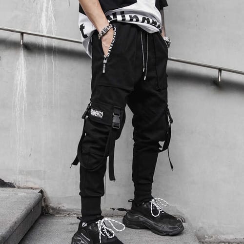 Pantalon cargo hombre con correas