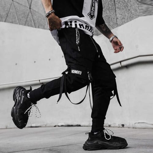 Pantalon cargo hombre con correas