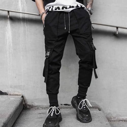 Pantalon cargo hombre con correas