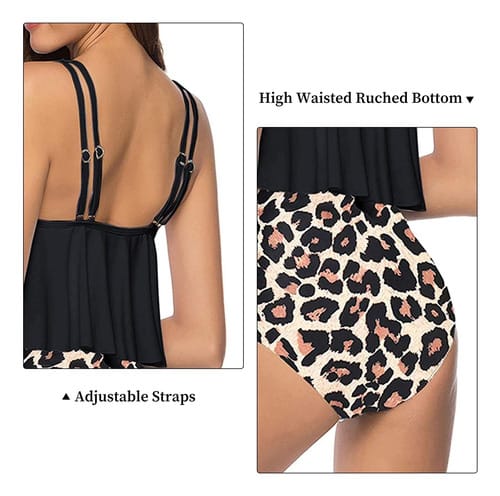 Bikini TA leopardo top con volado