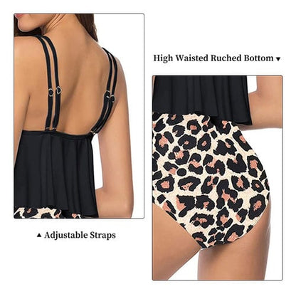 Bikini TA leopardo top con volado