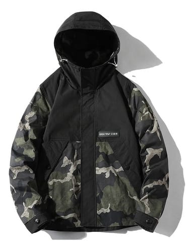 Campera  hombre Erdu de lona bolsillos frontales 