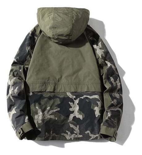 Campera  hombre Erdu de lona bolsillos frontales 