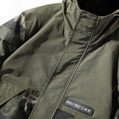 Campera  hombre Erdu de lona bolsillos frontales 