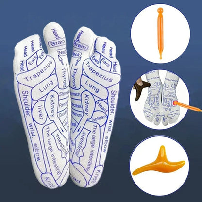 Medias de Acupresión para Masaje de Pies, Reflexología y Fisioterapia. Alivian pies cansados