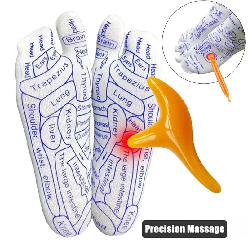 Medias de Acupresión para Masaje de Pies, Reflexología y Fisioterapia. Alivian pies cansados