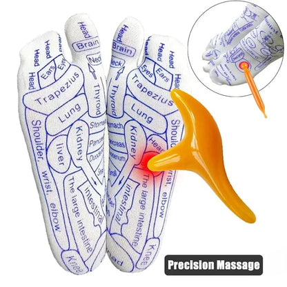 Medias de Acupresión para Masaje de Pies, Reflexología y Fisioterapia. Alivian pies cansados