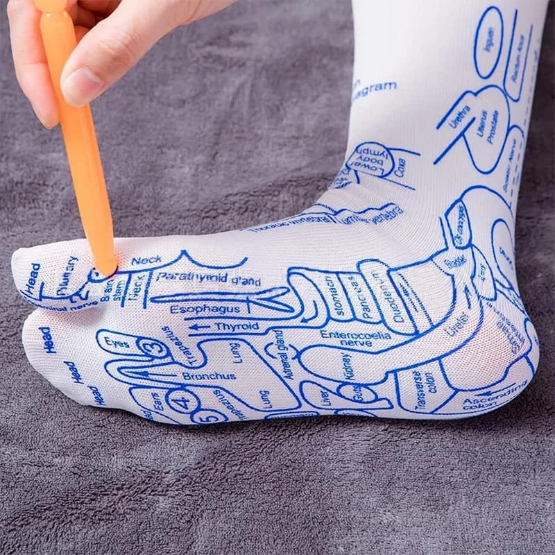 Medias de Acupresión para Masaje de Pies, Reflexología y Fisioterapia. Alivian pies cansados