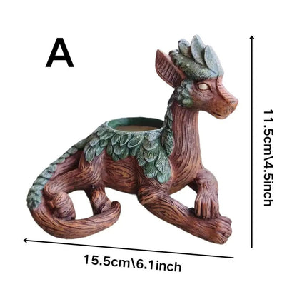 Maceta Diseño Árbol Dragón Creativa  para Suculentas