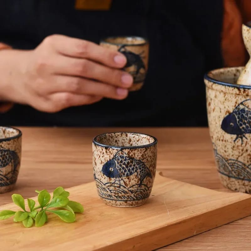 Taza de te Cerámica Retro de 50 ml estilo Japones