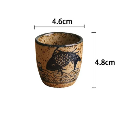 Taza de te Cerámica Retro de 50 ml estilo Japones