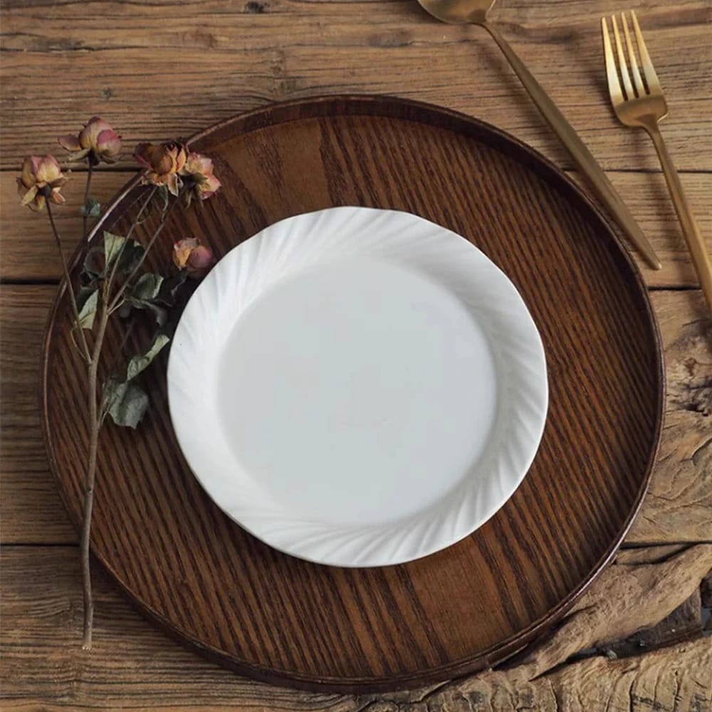 Bandeja Redonda Servir y Decorar. Ideal para café, desayuno